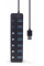 Концентратор USB 3.0 Gembird 7хUSB3.0, з вимикачами, пластик/метал, Black (UHB-U3P7P-01)